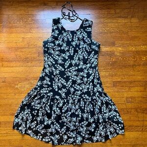 Calvin Klein Black And White Floral Mini Dress 8